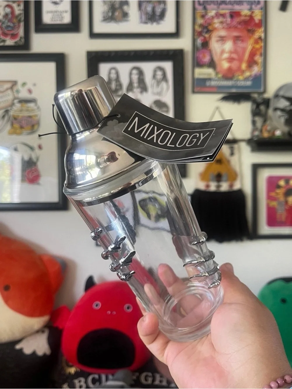 Mixology Stainless Steel & Glass Cocktail Shaker - Clear & Silver
